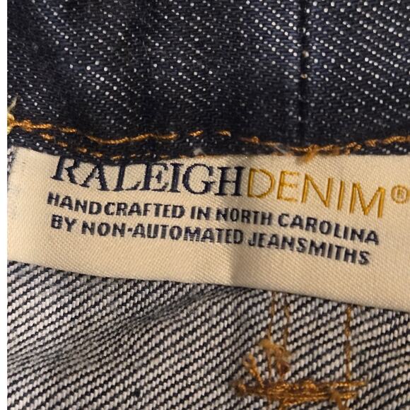 Raleigh Denim Jeans Handcrafted Made USA Dark Wash Mens 32X36 Slim Mid-rise - Picture 7 of 15